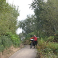 Shoving the bikes up to the start of the Goat Fell walk