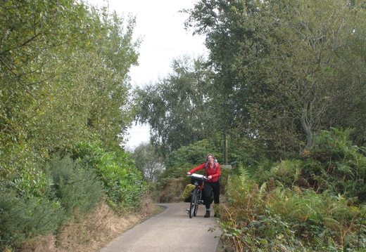 Shoving the bikes up to the start of the Goat Fell walk