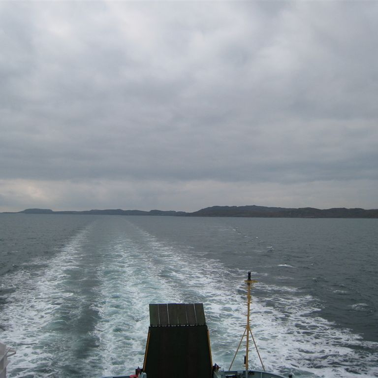 On the ferry back to Oban