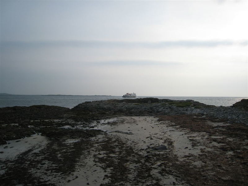 Ferry departing Tiree