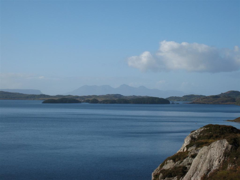 West over Loch - Rhum Cuillin in the distance