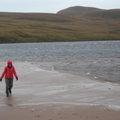 Wind was blowing spray off the Loch