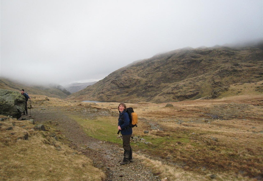 Lucy, Styhead tarn behind