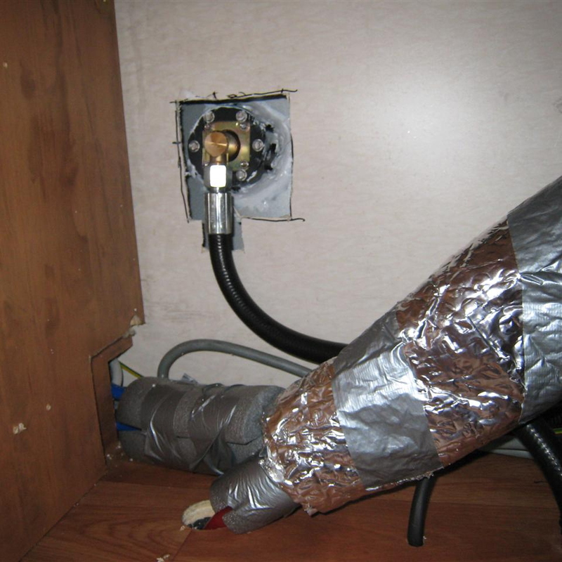 LPG filler from inside the van (under cooker)