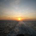 Sunset while crossing the channel