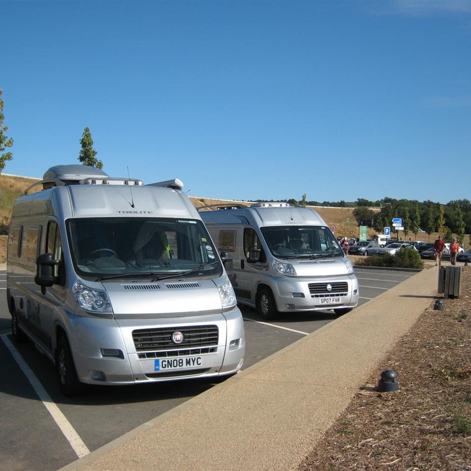 Re-united at last! (Millau Viaduct car park)
