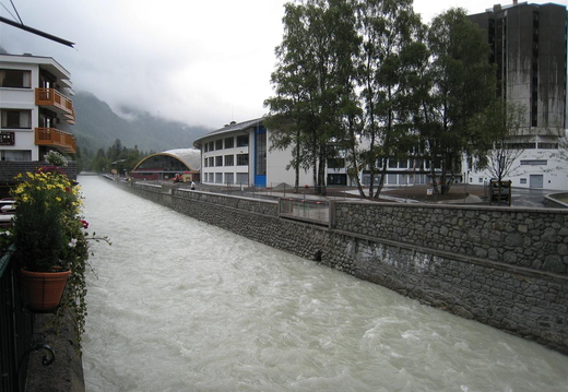 River through Chamonix - looks like its been raining!