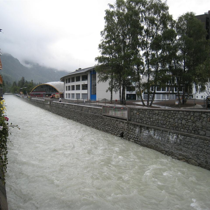 River through Chamonix - looks like its been raining!