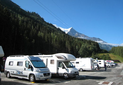 Parked up on the Chamonix Aire