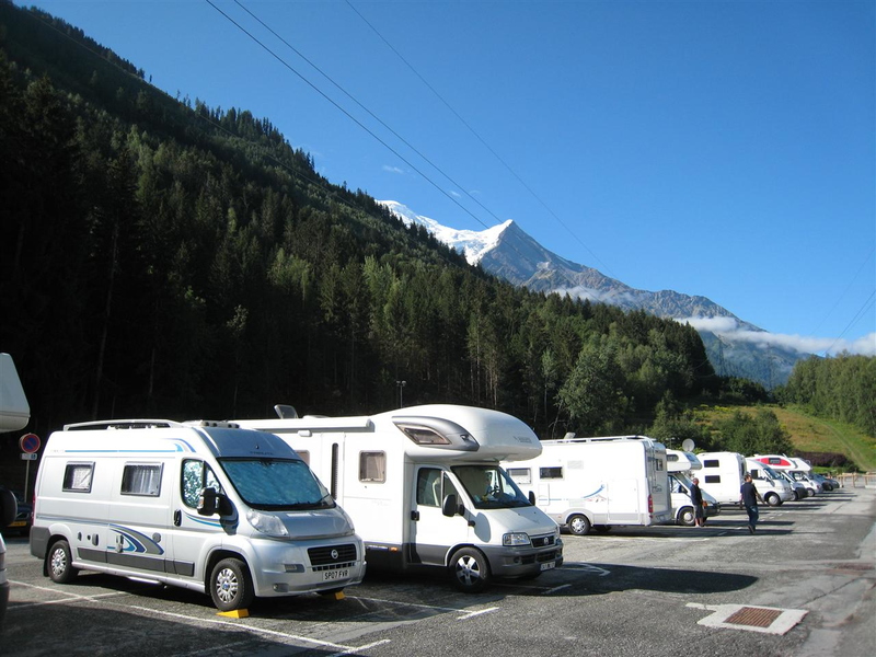 Parked up on the Chamonix Aire