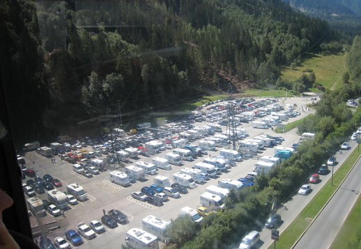 The massive Aire at Chamonix from the cable car
