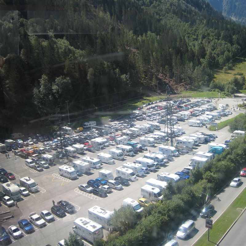 The massive Aire at Chamonix from the cable car