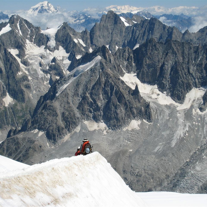 Mountaineers heading down