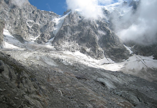 The Les Pelerins glacier