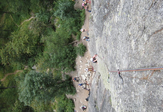 Busy crag