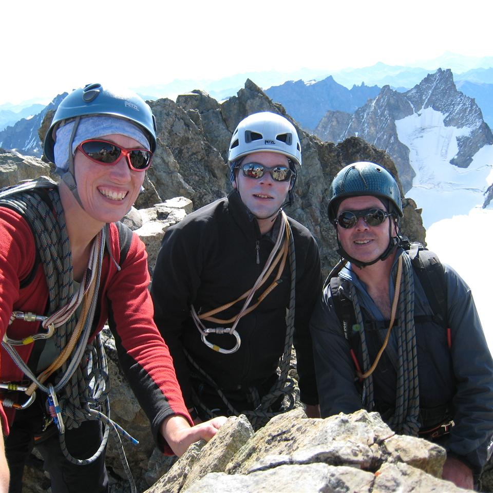 At the summit (bad suncream!)