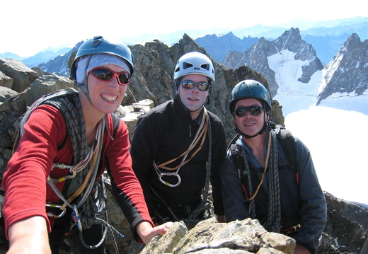 At the summit (bad suncream!)