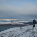 Lucy, looking back over Loch Na'Keil