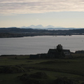View over abbey towards the Paps on Jura