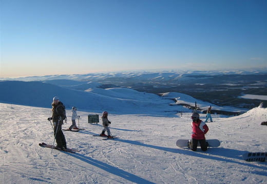 Looking down the ski area from the top of the M1