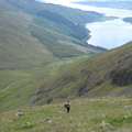 Descending to the track