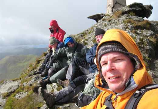 Me, summit of Ben Lawers, looking rather windblown!