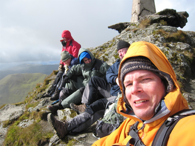 Me, summit of Ben Lawers, looking rather windblown!