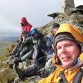 Me, summit of Ben Lawers, looking rather windblown!