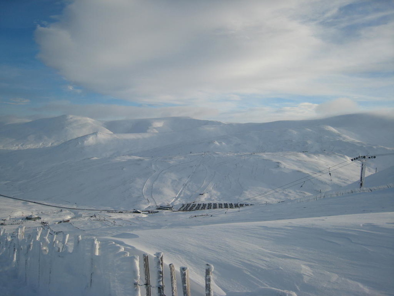 Looking down from Cairnwell T-Bar