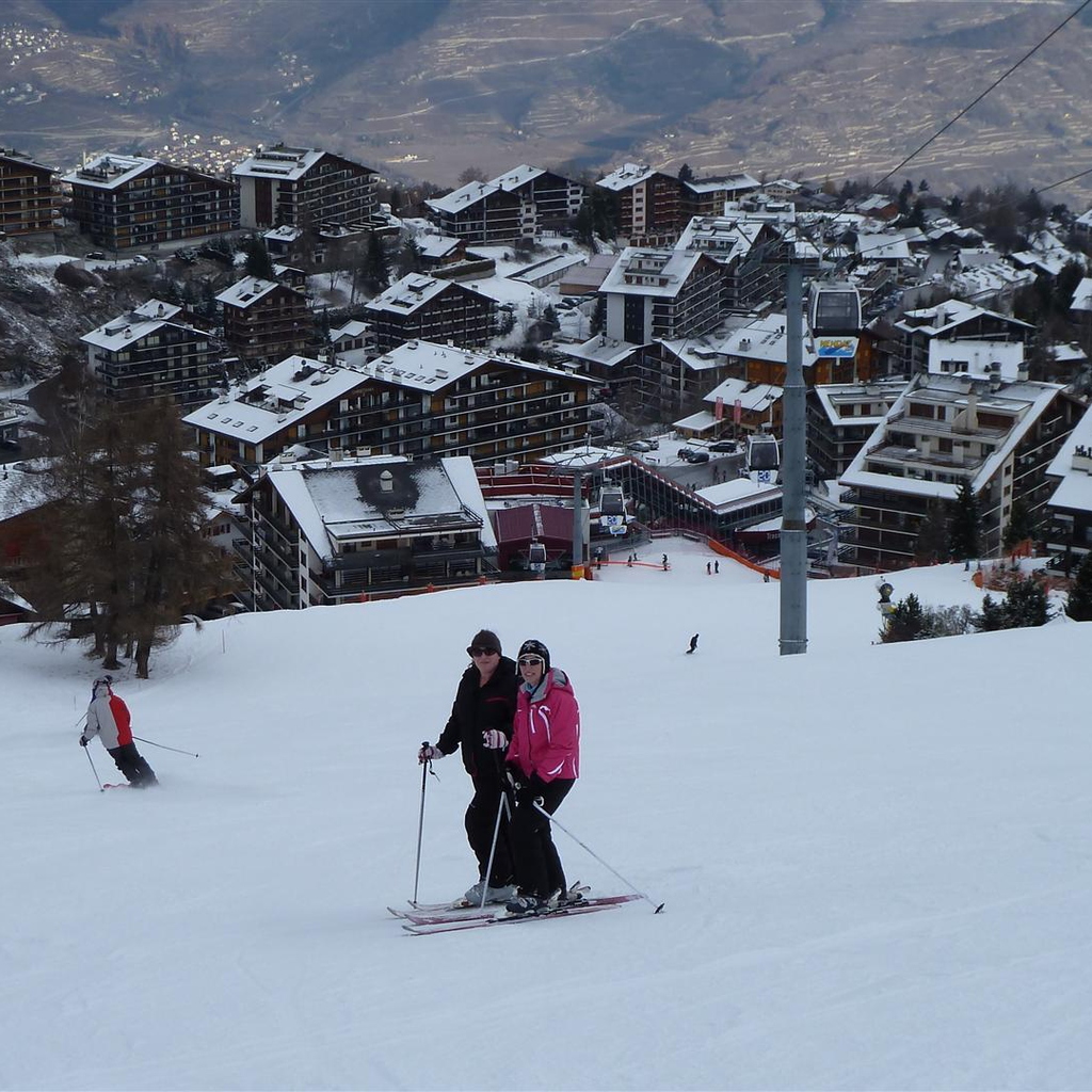 Emma and Lucy, Nendaz behind