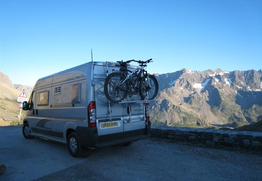 Col du Galibier. View from the summit, late evening before kipping up there for the night. 