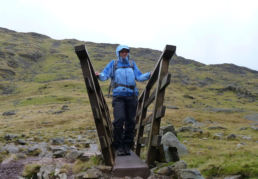 Loops crossing the bridge at Styhead