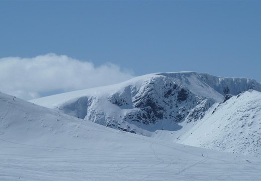 Folks skinning up the ridge