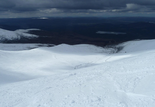 Cas from high on Cairngorm