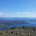 View South East Up Loch's Hourn and Nevis. Peninsular between them is Knoydart
