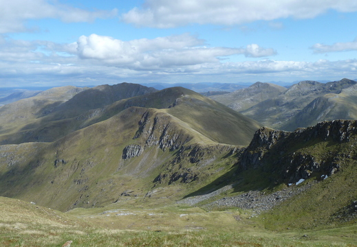 View back along ridge to 1st Munro