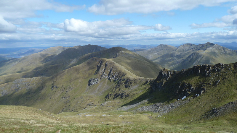 View back along ridge to 1st Munro