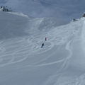 Heading down into Courchevel