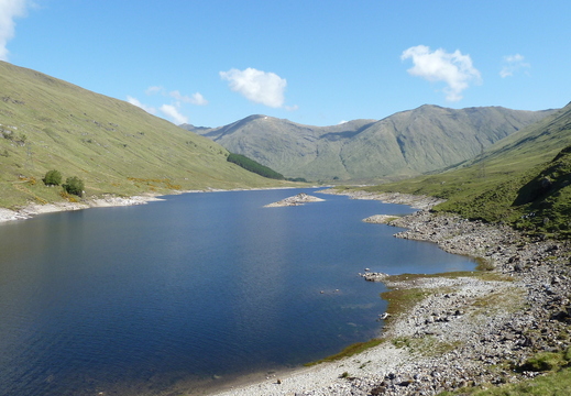 View up the 'tounge' of Loch Quoich towards the South Kintail Ridge