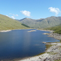View up the 'tounge' of Loch Quoich towards the South Kintail Ridge