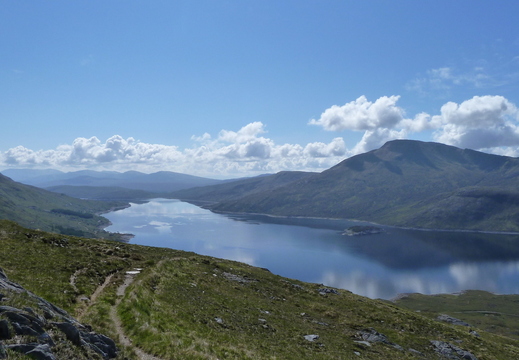 View East Down Loch Quoich, Gairich is the Munro