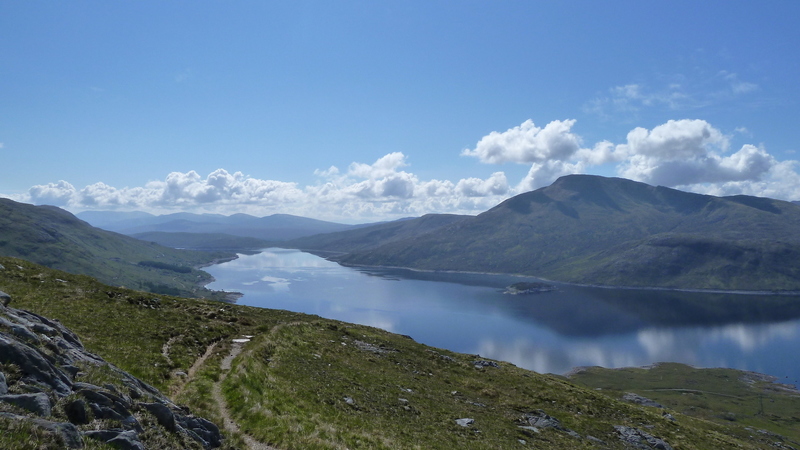 View East Down Loch Quoich, Gairich is the Munro