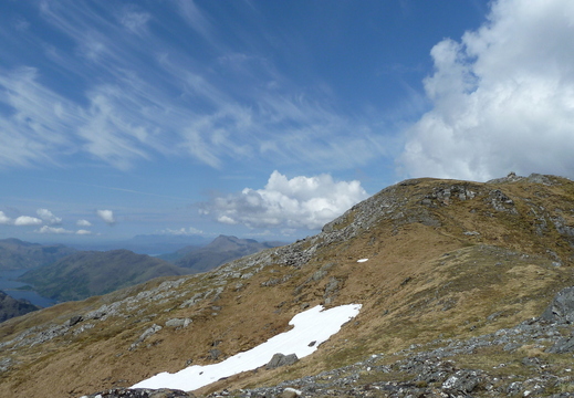 View from Sgurr Mhaoraich towards Loch hourn