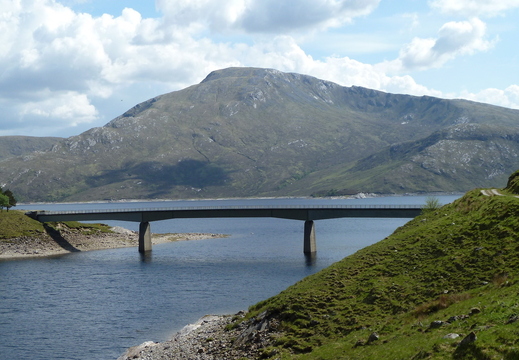 Bridge over Loch Quoich 'tounge' towards Gairich