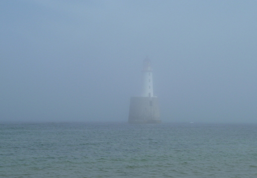 There is it!! Rattray Head Lighthouse appears out of the Hoar