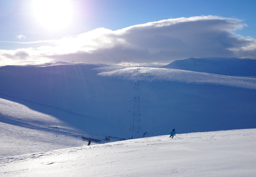 Heading straight down to Coire Fionn after traversing around from Glas Maol