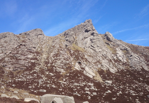 Looking up towards Beinn Tarsuinn