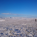 Poor cover initially on way to Carn an Tuirc,  but then skiable to Bealach (snow/heather mix)