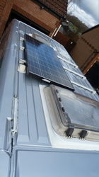 Roof mounted 130W solar panel