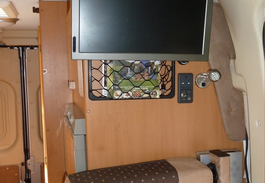 Drop down 15" TV/DVD unit